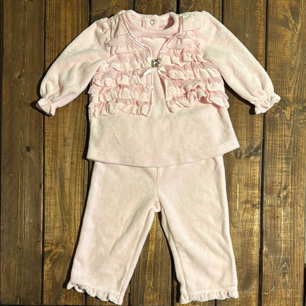 Sweet Pink Ruffle Baby Set